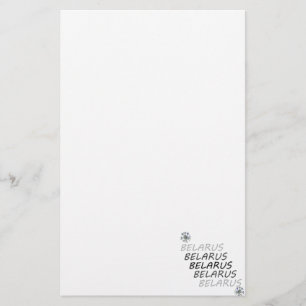 Weißrusslandische Blume Briefpapier