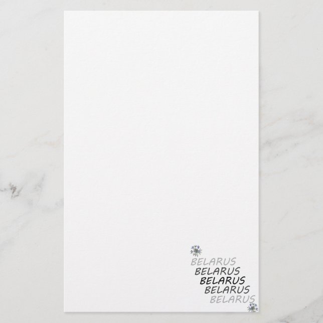 Weißrusslandische Blume Briefpapier (Vorderseite)