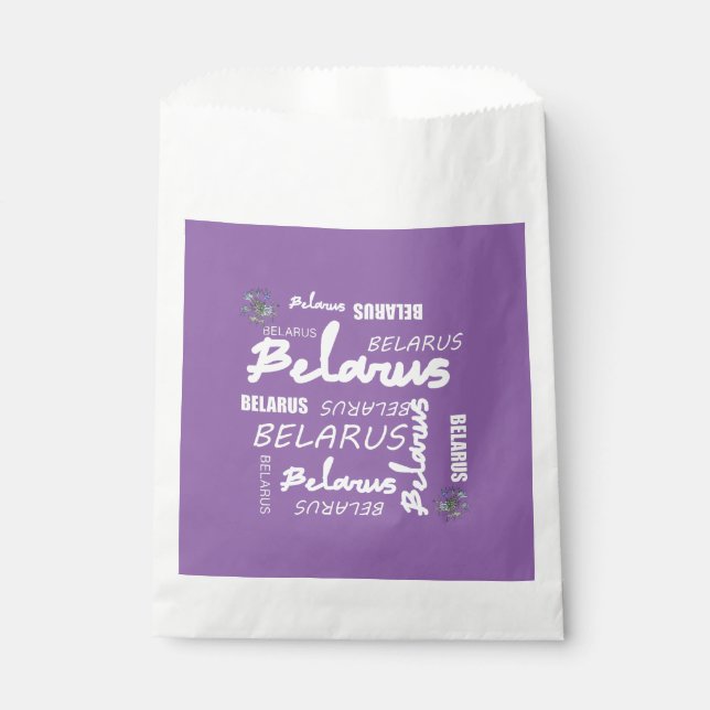 Weißrusslandische Blume Geschenktütchen (Vorderseite)