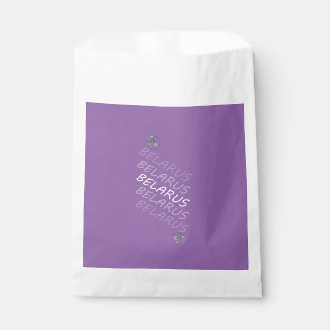 Weißrusslandische Blume Geschenktütchen (Vorderseite)