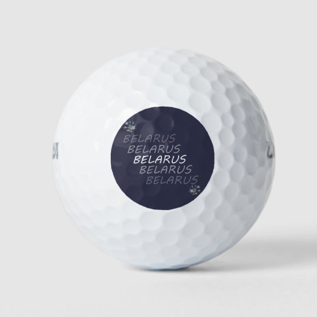 Weißrusslandische Blume Golfball (Vorderseite)