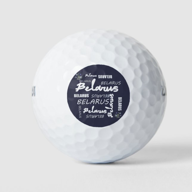 Weißrusslandische Blume Golfball (Vorderseite)