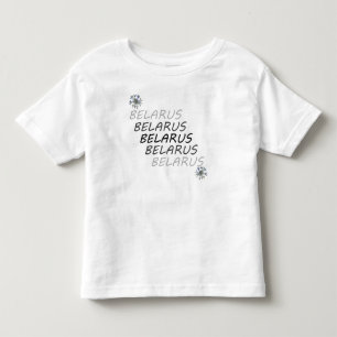 Weißrusslandische Blume Kleinkind T-shirt