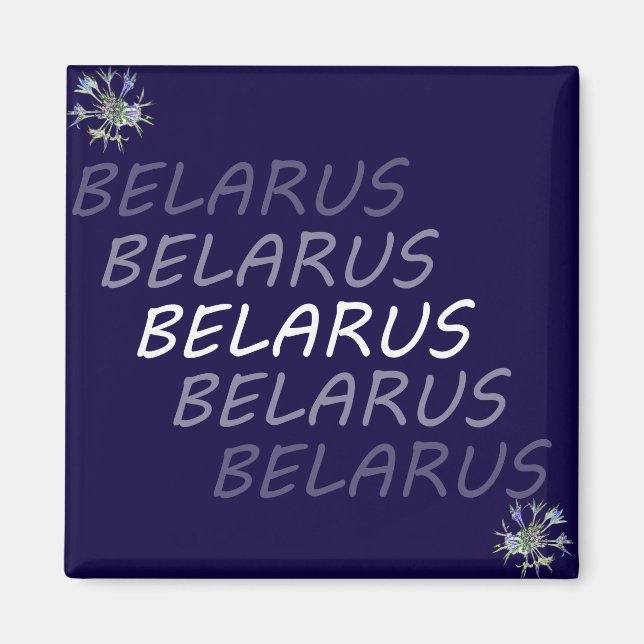 Weißrusslandische Blume Magnet (Vorne)