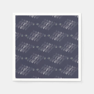Weißrusslandische Blume Serviette