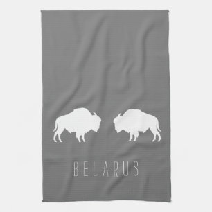 Weißrusslands Bison З б р е л у Б а р у с Geschirrtuch