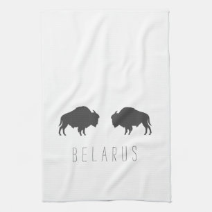 Weißrusslands Bison З б р е л у Б а р у с Geschirrtuch