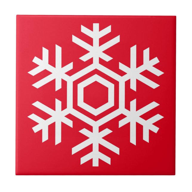 Weißschneeflocke Fliese (Vorderseite)