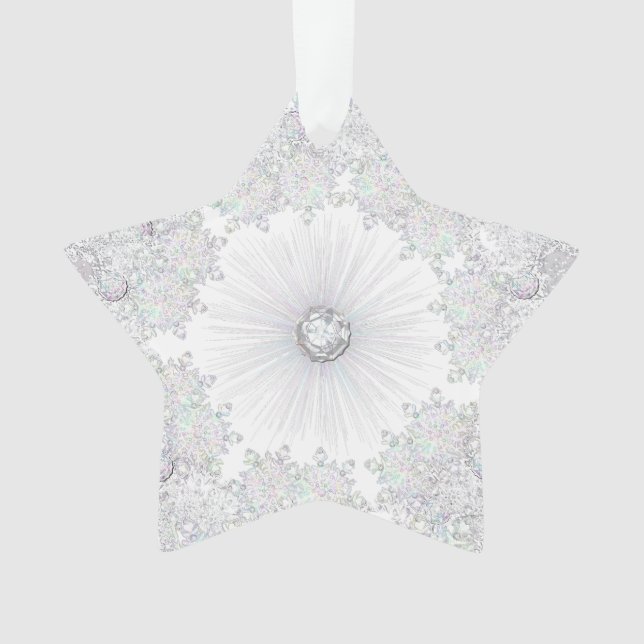Weißschneeflocke Ornament (Vorderseite)