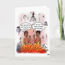 Weißschokoladengedeckte Grußkarte Karte