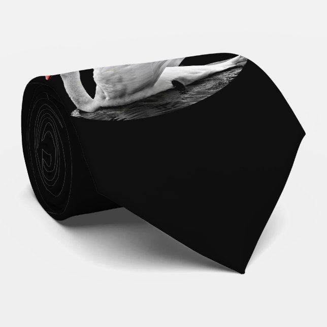 Weißschwan am See Krawatte (Gerollt)