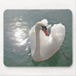Weißschwan Mousepad