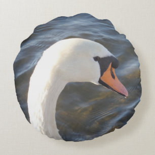 Weißschwan Rundkissen Rundes Kissen