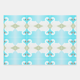 Weißschwan = Sommertag Geschenkpapier Set
