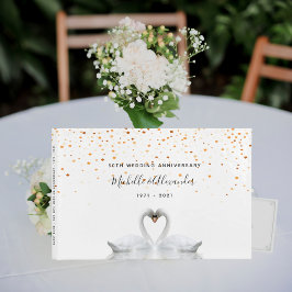 Weißschwäne Vögel 50. Goldhochzeit Gästebuch