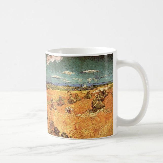 Weißstapel mit Sensenmann von Vincent van Gogh Tasse (Rechts)