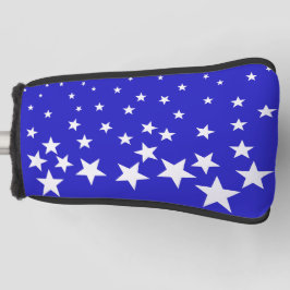 Weißsternmuster auf blauem Hintergrund Golf Headcover