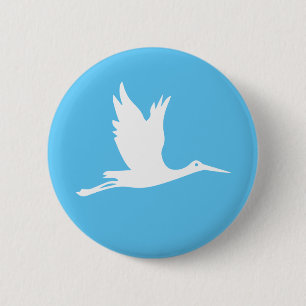 Weißstorch Button