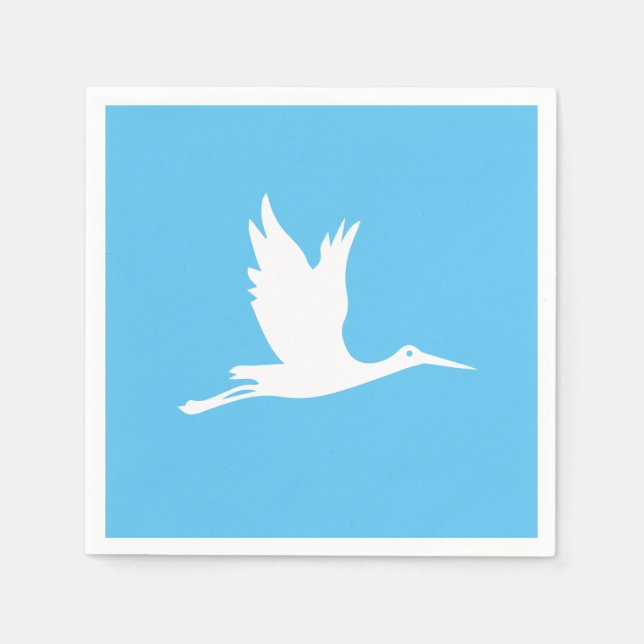 Weißstorch Serviette (Vorderseite)