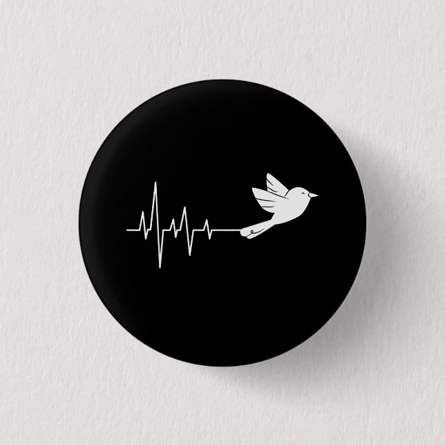 Weißtauben-Herzschlag Button (Vorderseite)