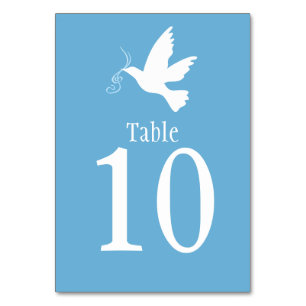 Weißtauben-Vogelhochzeit oder Tischnummer