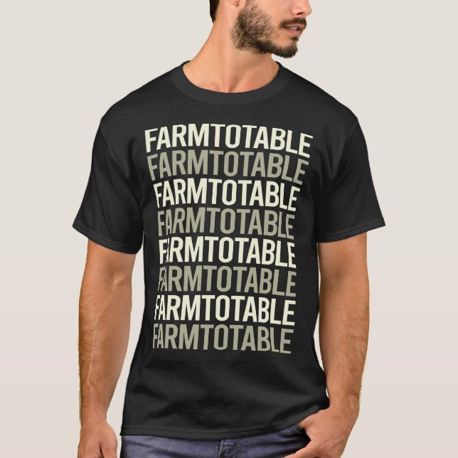 Weißtextbetrieb in Tabelle T-Shirt (Vorderseite)