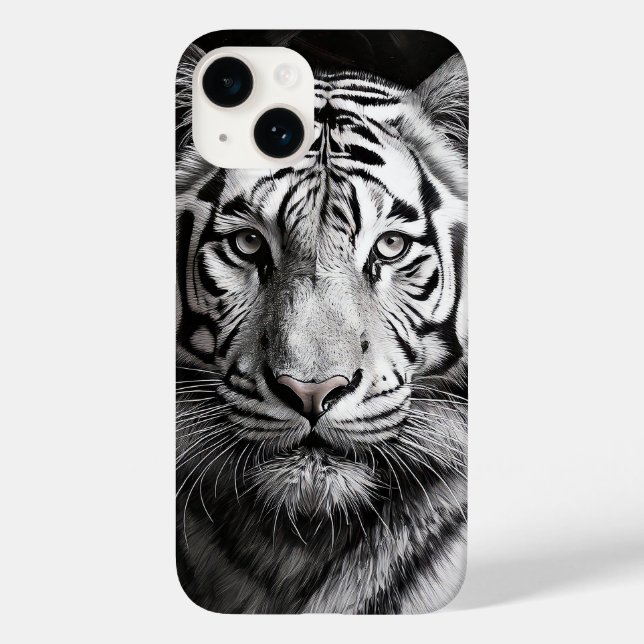 Weißtiger-Holzkohle Case-Mate iPhone Hülle (Rückseite)