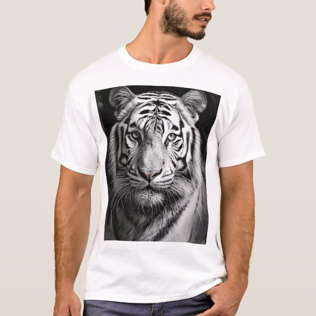 Weißtiger-Holzkohle T-Shirt (Vorderseite)