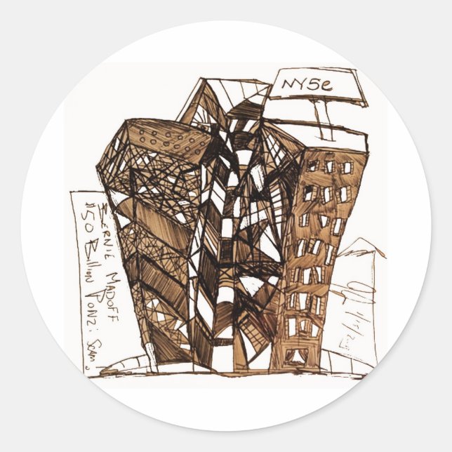 Weißwahnsinn Runder Aufkleber (Vorderseite)