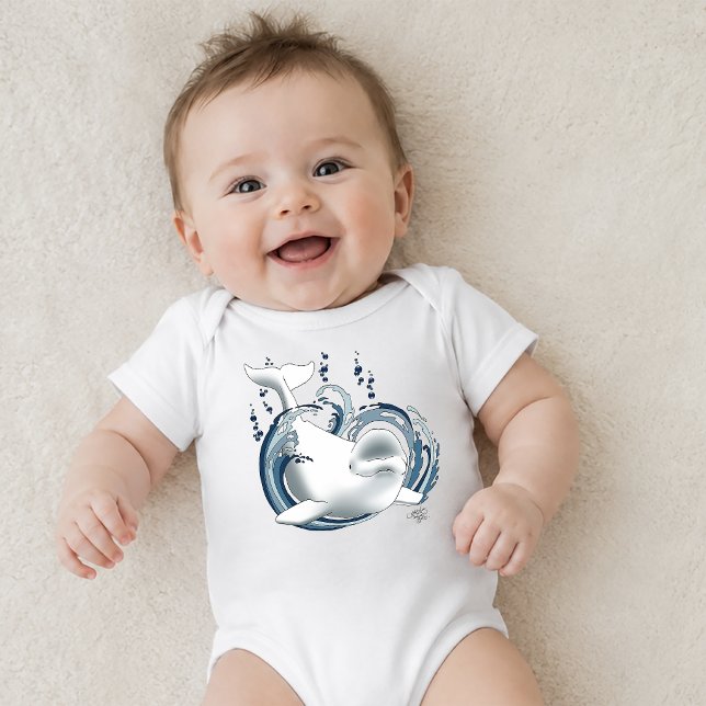 Weißwal Blau Baby Strampler (Von Creator hochgeladen)
