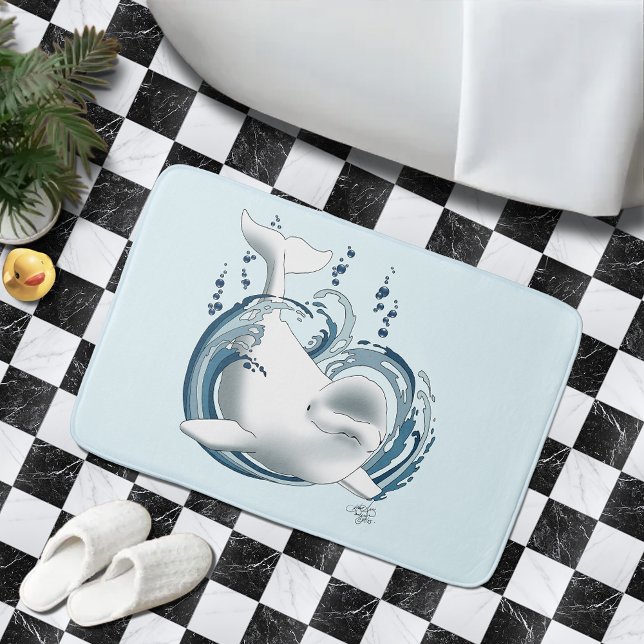 Weißwal Blau Badematte (Von Creator hochgeladen)