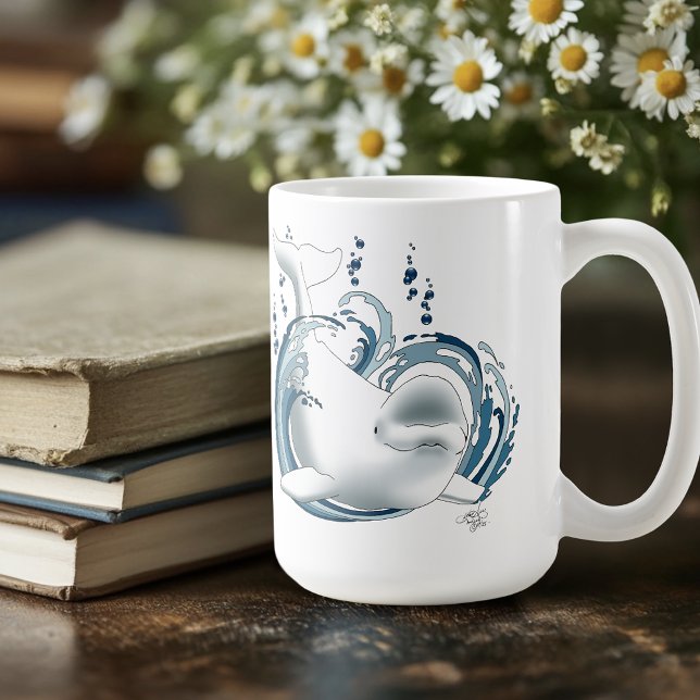 Weißwal Blau Kaffeetasse (Von Creator hochgeladen)