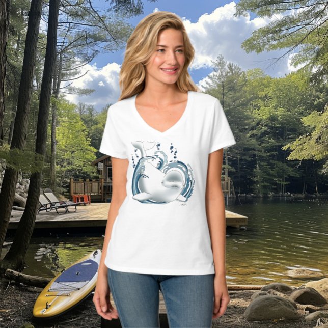 Weißwal Blau T-Shirt (Von Creator hochgeladen)