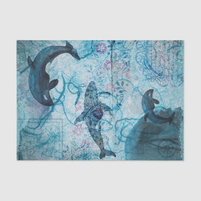 Weißwal-Gewebe Seidenpapier (Vorderseite)