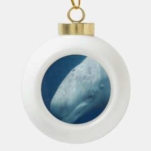 Weißwal Keramik Kugel-Ornament