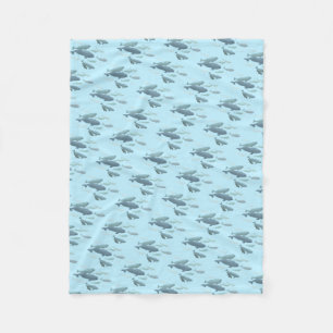 Weißwal-umfassende Weißwal-Wal-Kunst-Fleece-Decke Fleecedecke