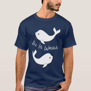 Weißwal-Wal-Wortspiel-T - Shirt