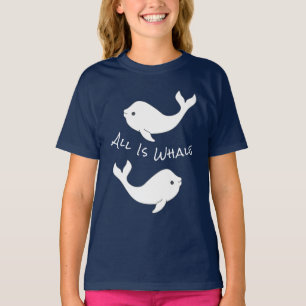 Weißwal-Wal-Wortspiel-T - Shirt (Kind)