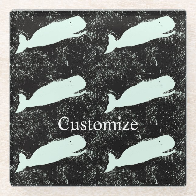 Weißwale Thunder_Cove Glasuntersetzer (Vorderseite)