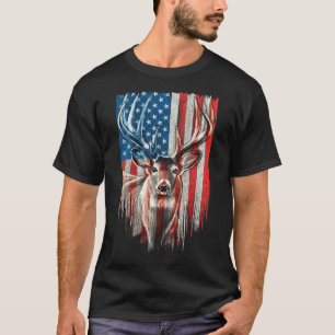 Weißwedelhirsch Jagd Amerikanische Tarnung US T-Shirt