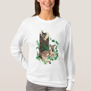Weißwedelhirsch-Kitz und RacoonHoodie/Sweatshirt T-Shirt