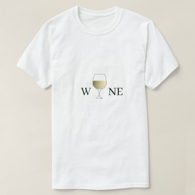 Weißwein-Minimalistisch T-Shirt (Design vorne)