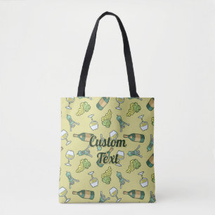 Weißweinmuster-Tote-Tasche
