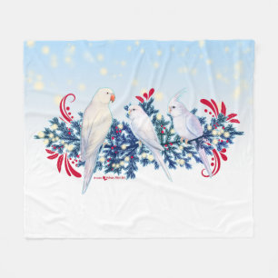 Weißweiße Weihnachtsfeiertage Fleecedecke