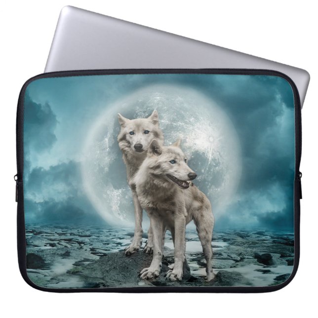 Weißwölfe Laptopschutzhülle (Vorderseite)