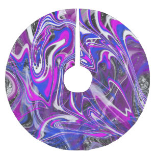 Weist Pinsel des Farbenspreizes des Baumrindes auf Polyester Weihnachtsbaumdecke