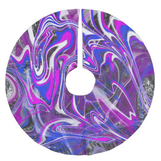 Weist Pinsel des Farbenspreizes des Baumrindes auf Polyester Weihnachtsbaumdecke