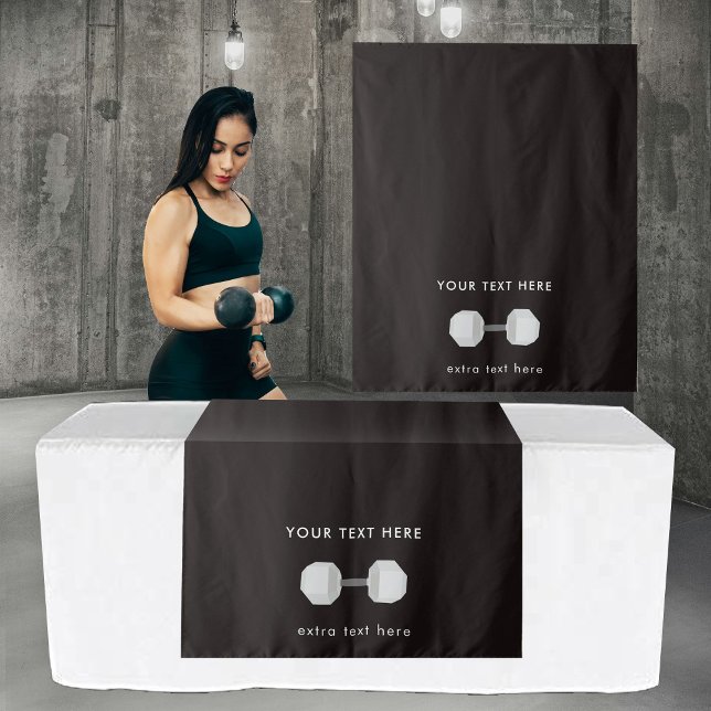 Weist Pop auf Ladentisch-Runner Sign Business Wandteppich (Pop Up Shop Table Runner Sign Business Dumbbell Tapestry)