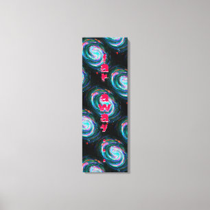 Weit entfernt grüne Spiralgalaxien im Weltraum Leinwanddruck