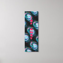 Weit entfernt grüne Spiralgalaxien im Weltraum Leinwanddruck